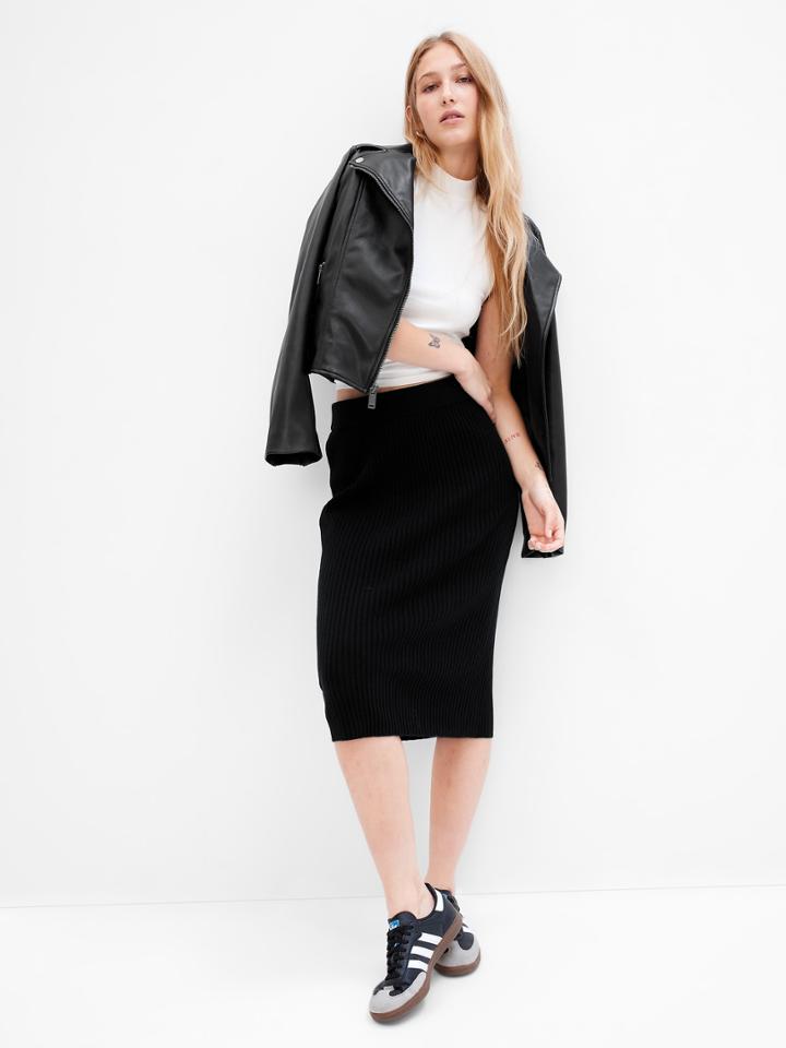 Cashsoft Midi Sweater Skirt