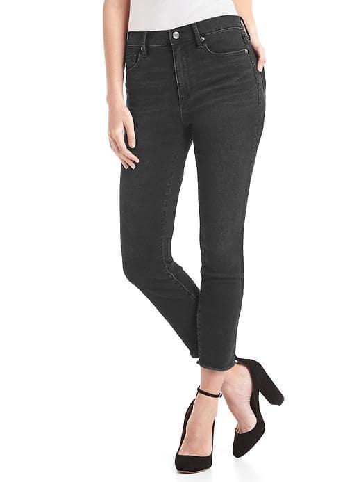 Gap Women Super High Rise True Skinny Crop Jeans - Black Denim