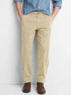 Gap Men Vintage Wash Relaxed Fit Khakis Stretch - Iconic Khaki