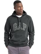 Gap Men French Terry Logo Pullover Hoodie - Moonless Night