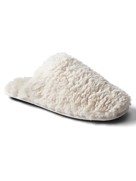 Gap Women Faux Fur Slippers - French Vanilla