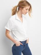 Gap Roll Cuff Shirt - White