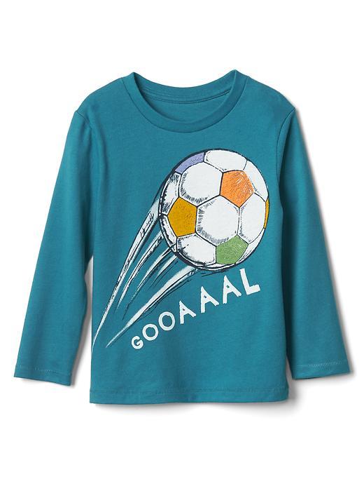 Gap Graphic Long Sleeve Crew Tee - Slate Teal