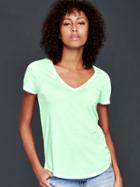 Gap Vintage Wash V Neck Tee - Mint Sorbet