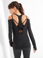 Gap Breathe Strappy Ballet Back Top - True Black