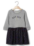 Gap Logo Sweatshirt Dress - Light Heather Gray