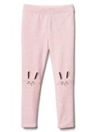 Gap Animal Knee Soft Terry Leggings - Pink Heather