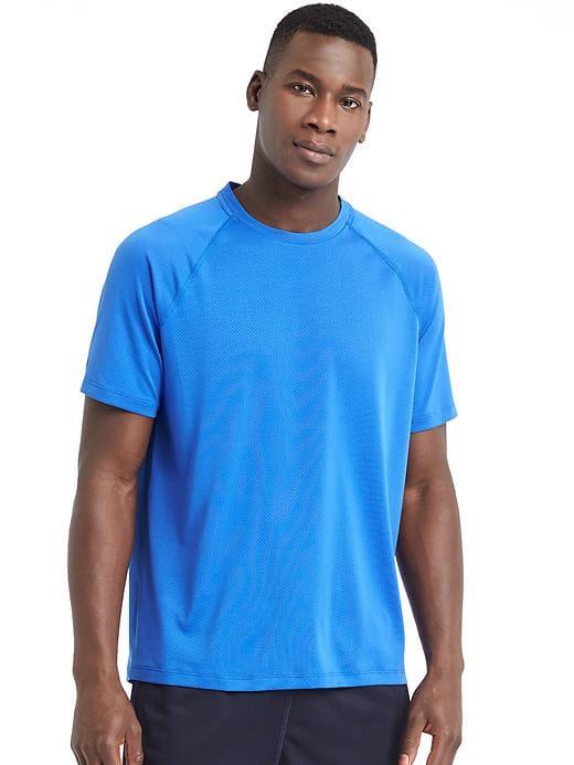 Gap Men Aeromesh Raglan Crew Tee - Radiant Blue