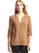 Gap Women Split Neck Pullover Sweater - Holiday Cocoa
