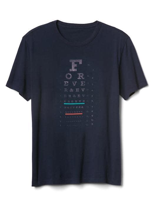 Gap Men Forever Eye Exam Graphic Tee - Tapestry Navy