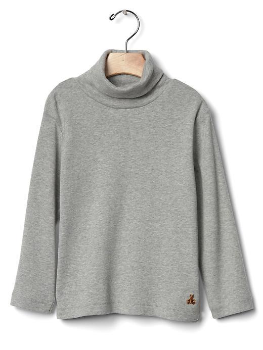 Gap Solid Turtleneck Tee - Grey Heather