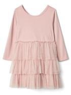 Gap Tullip Back Tiered Dress - Willow Pink