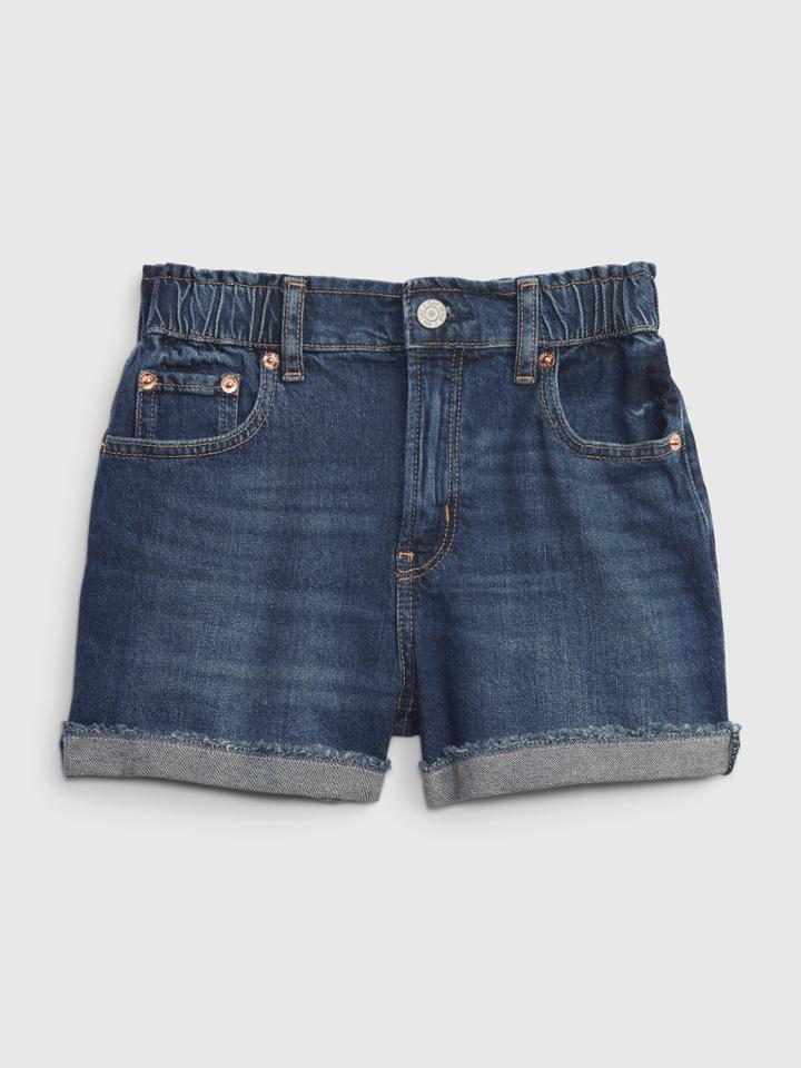 Kids High-rise Girlfriend Shorts With Washwell