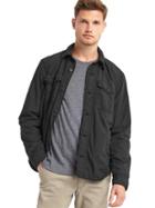 Gap Men Fleece Lined Shirt Jacket - Moonless Night