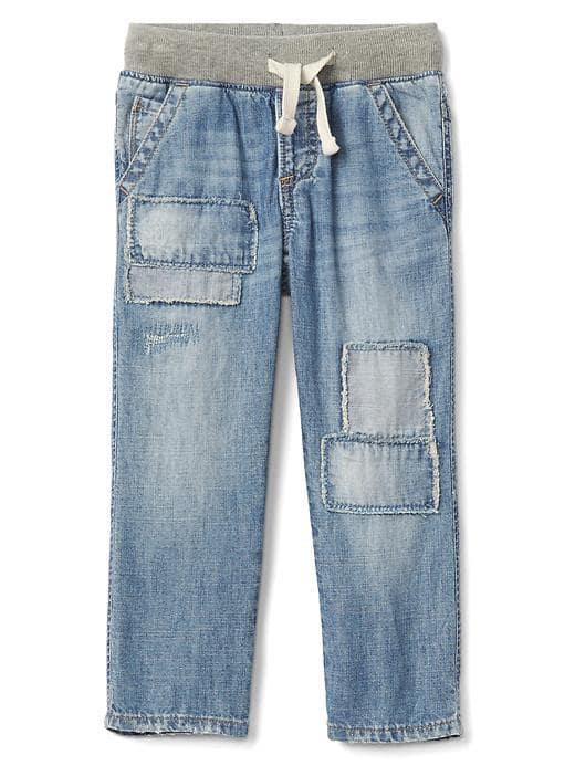 Gap Rip And Repair Denim Pants - Light Wash