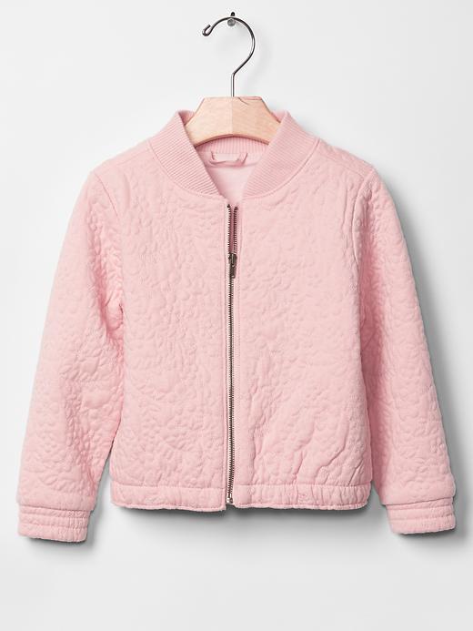 Gap Embroidered Floral Bomber - Icy Pink