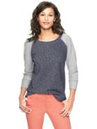 Gap Women Reverse Terry Raglan Pullover - Dark Night
