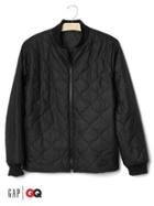 Gap Men X Gq Saturdays New York City Quilted Bomber Jacket - Solid Black