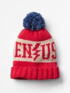 Gap Gapkids X Ed Statement Pom Pom Beanie - Pure Red