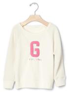 Gap Logo Quilted Sleeve Sweatshirt - Ivory Frost