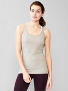 Gap Women Gapfit Breathe Heathered Tank - Pebble Grey