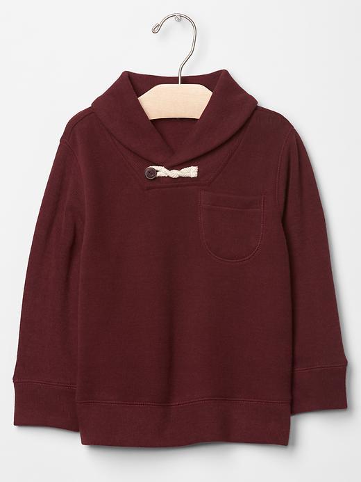 Gap Ribbed Shawlneck Pullover - Pinot Noir 796