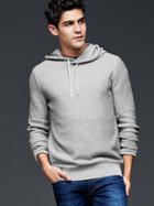 Gap Men Solid Hoodie - Light Gray