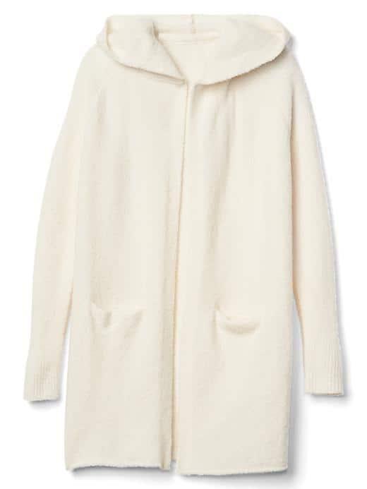 Gap Women Open Front Hood Cardigan - Snow Cap