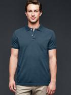Gap Men Solid Pique Polo - Abyss