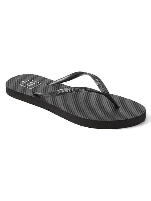 Gap Women Print Flip Flops - Black