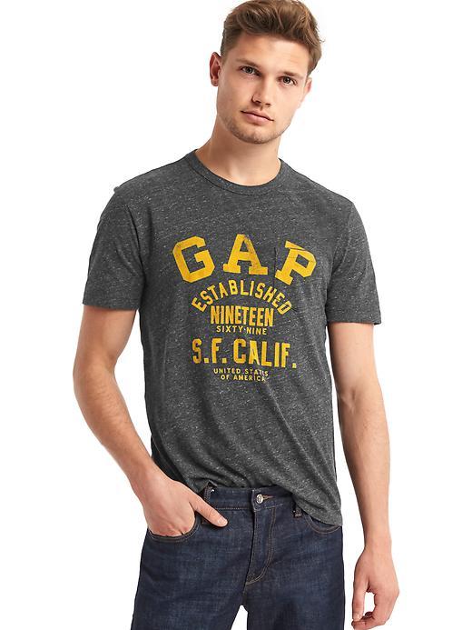 Gap Men Sf Logo Graphic Pocket Tee - Charcoal Gray