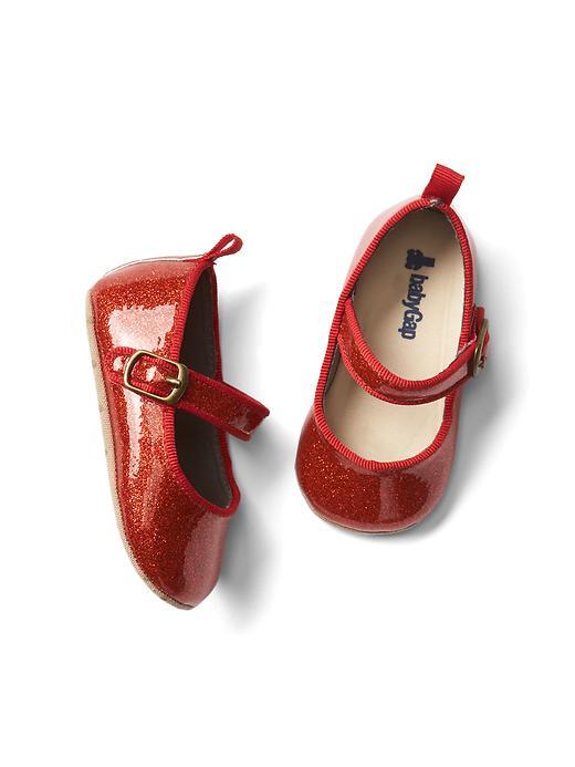Gap Glitter Dust Mary Janes - Modern Red