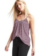 Gap Shirred Print Cami - White Pink
