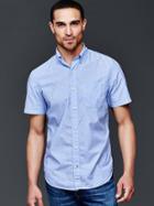 Gap Men True Wash End On End Dot Standard Fit Shirt - Blue Combo