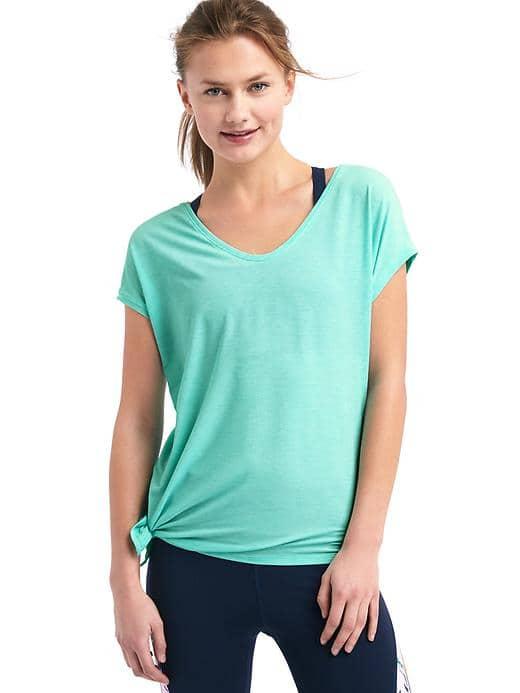 Gap Women Gapfit Breathe Side Tie Tee - Aqua Tide