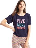 Gap Women Graphic Sleep Tee - 5 More Minutes