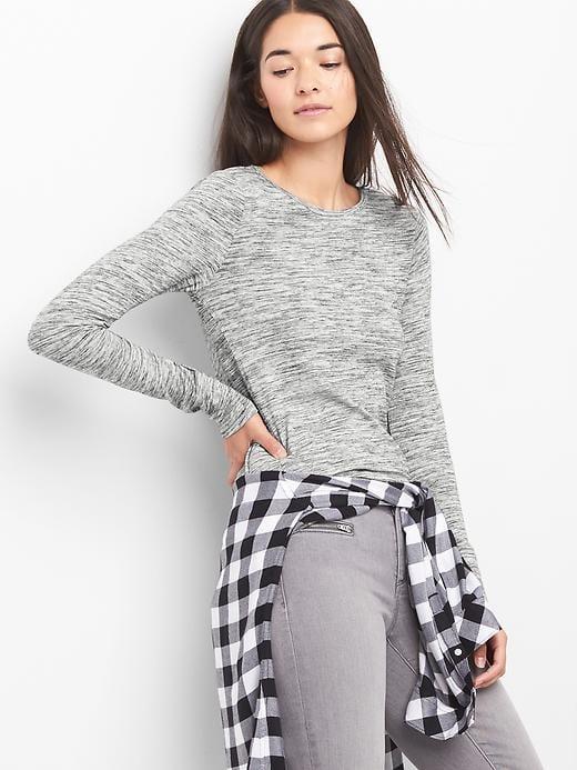 Gap Featherweight Crewneck Tee - Heather Grey