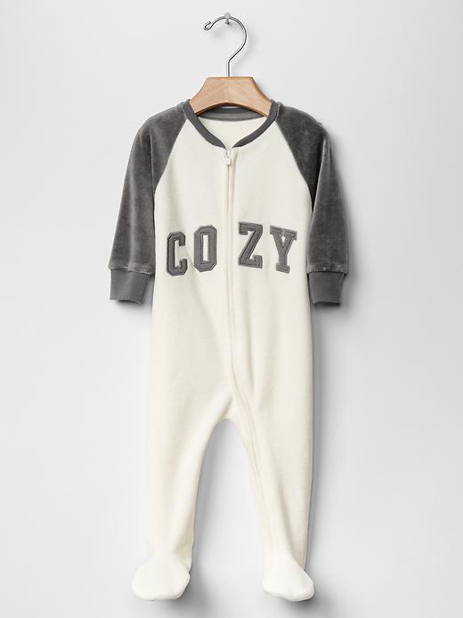 Gap Cozy Velour One Piece - Snow Cap