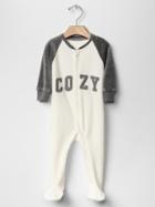 Gap Cozy Velour One Piece - Snow Cap