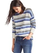 Gap Women Multi Color Stripe Sweater - Blue Stripe