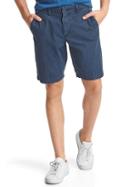 Gap Men Dot Vintage Wash Khakis Stretch 10&#34 Shorts - Dark Indigo