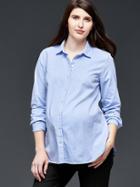 Gap Women Tailored Oxford Shirt - Oxford Blue