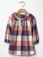 Gap Checkered Flannel Dress - Purple