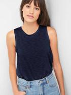 Gap Women Shirred Back Tank - Dark Night