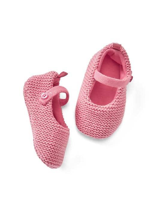Gap Women Garter Stitch Mary Janes - Pink Heather