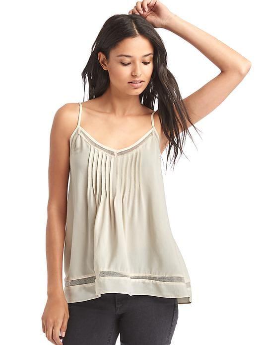 Gap Women Soft Mesh Panel Cami - Pumice