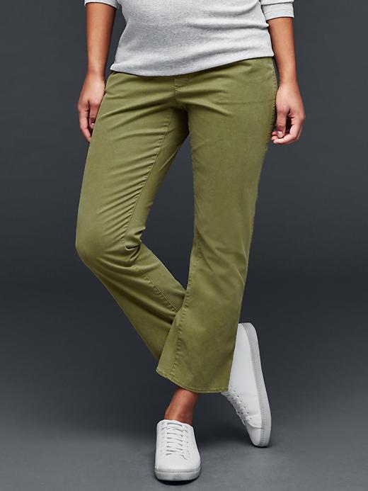 Gap Demi Panel Crop Kick Pants - Temporal Olive