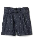 Gap Polka Dot Denim Shorts - Medium Wash