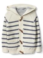 Gap Stripe Lined Toggled Sweater - Off White
