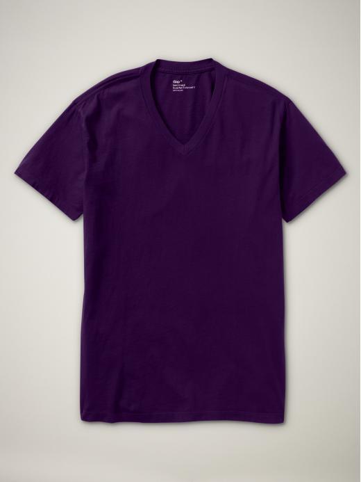 Gap Men The Essential V Neck T - Deep Grape
